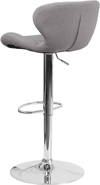 Contemporary Fabric Bar Stool