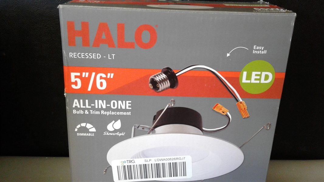 5 Pack of 6 Indoor RecessednFlood Light & 1 Halo Recessed 5/6 All In One Light