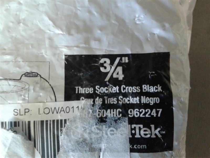 Steel Tek 3/4 Three Socket Cross Black 