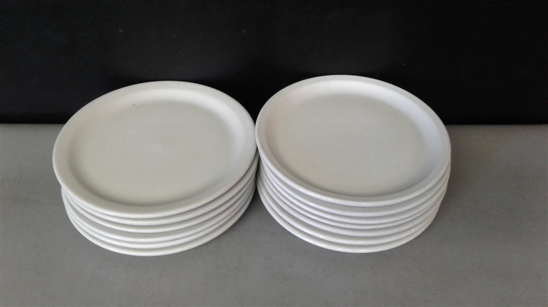 13 White Inter American Porcelain 9 Dinner Plates