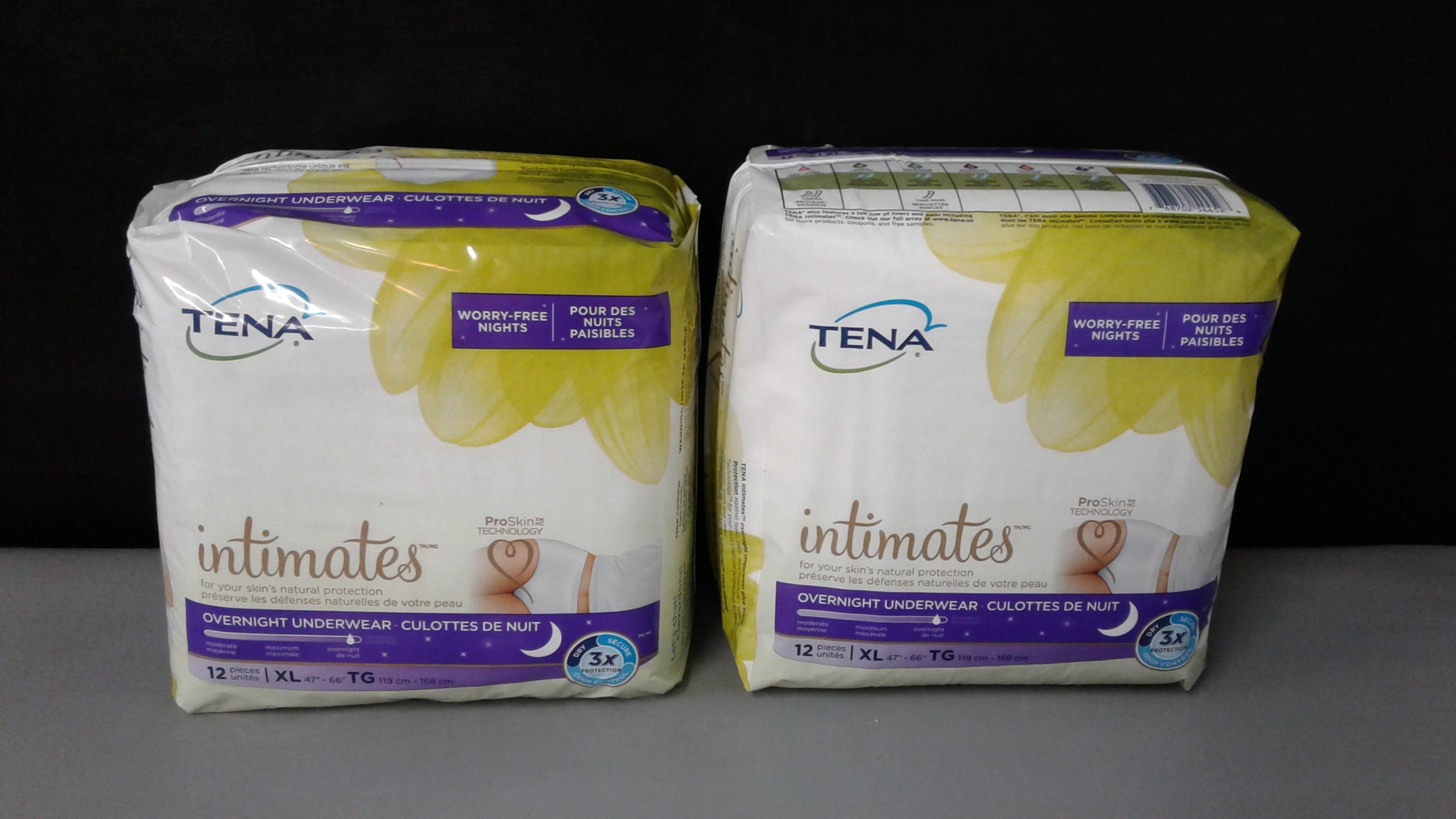 Lot Detail - Tena Incontinence Underwear for Women, Overnight, XL-2 Packs