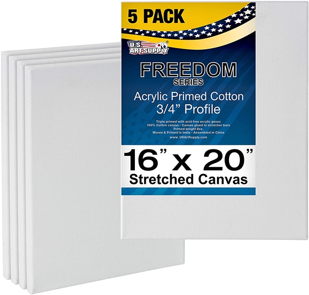 16 x 20 inch Stretched Canvas Super Value 5-Pack 