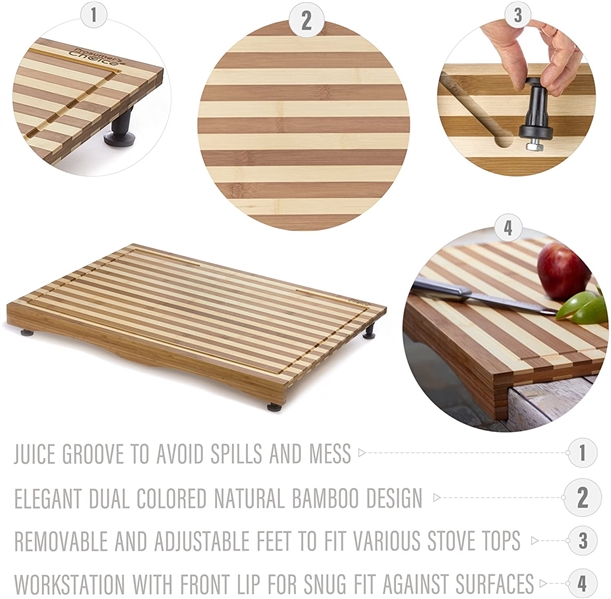 Bamboo Stovetop Cover and Cutting Board