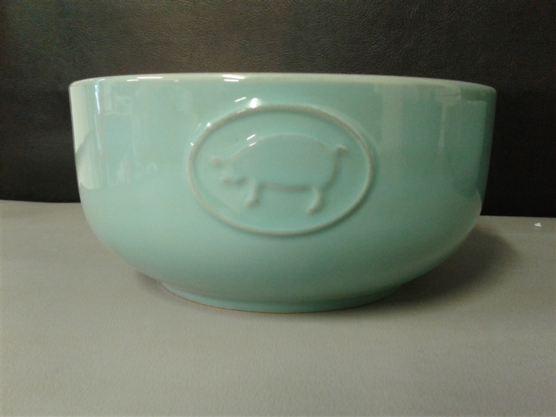 Ceramic Salad Bowl Set of 4- Pig Blue