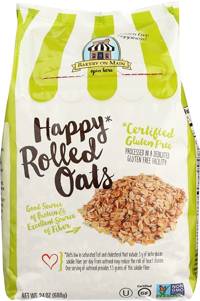 Bakery On Main Gluten-Free, Non-GMO Happy Oats, Rolled, 24 Ounce (Pack of 4)