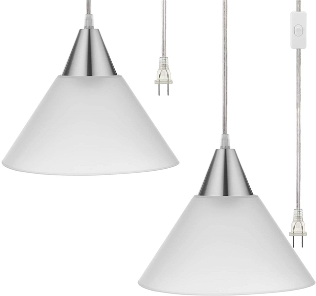 2 Pack Plug In Pendant Lights