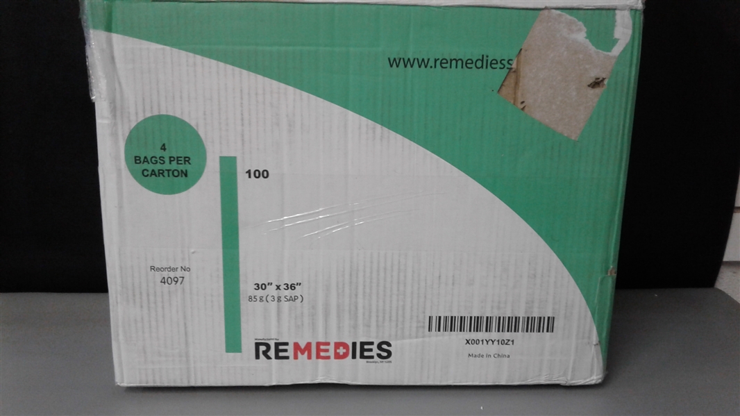 Remedies Disposable Underpads 30x36 Inches -100 pk