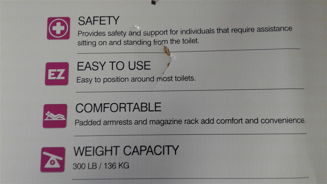 Free Standing Toilet Safety Frame 