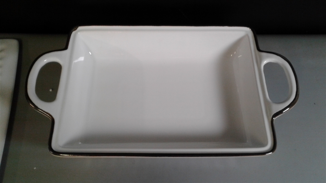 White Casserole Dish With Lid