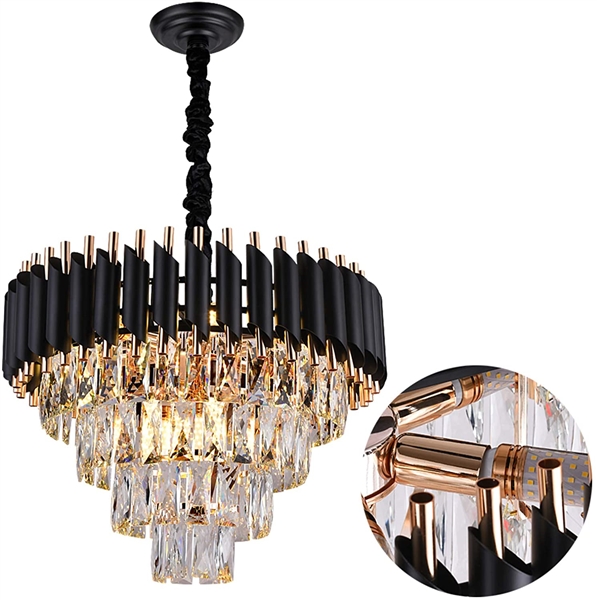 Modern K9 Crystal Chandelier 3 Tier