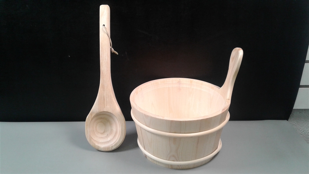 Sauna Bucket and Ladle 