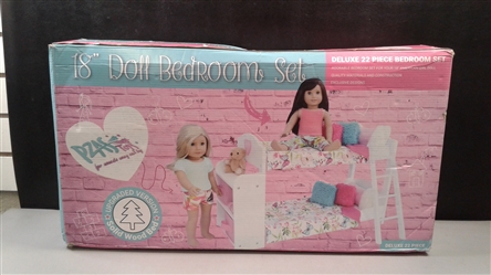 PZAS 18" Doll Deluxe Bedroom Set