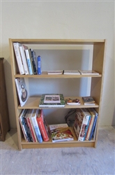 SMALL BOOKSHELF & COOKBOOK COLLECTION