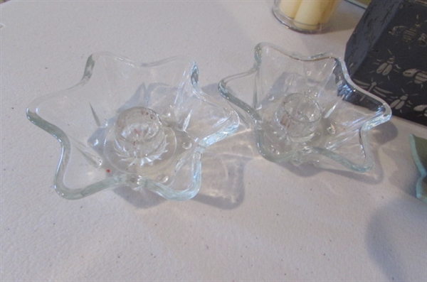 CANDLE & CANDLE HOLDER LOT