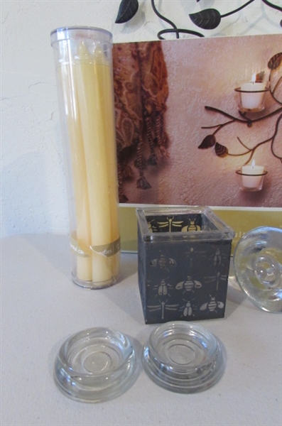 CANDLE & CANDLE HOLDER LOT