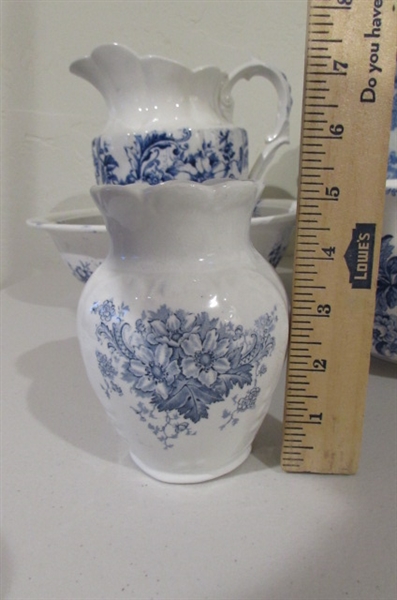 ROYAL CRAWFORD AND FASHODA BEAUTIFUL BLUE CHINA PIECES