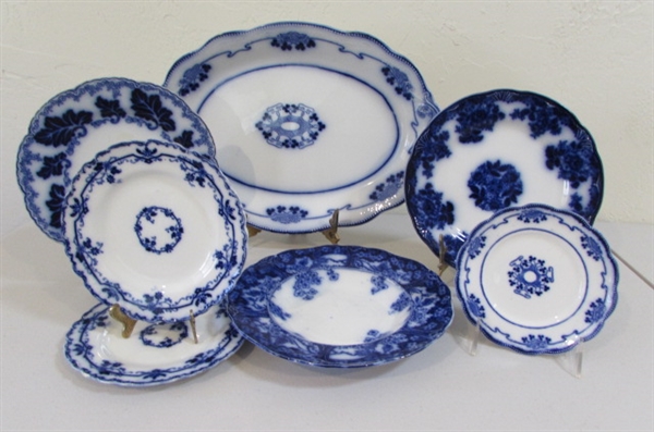 BLUE AND WHITE TRANSFERWARE & DELFTWARE