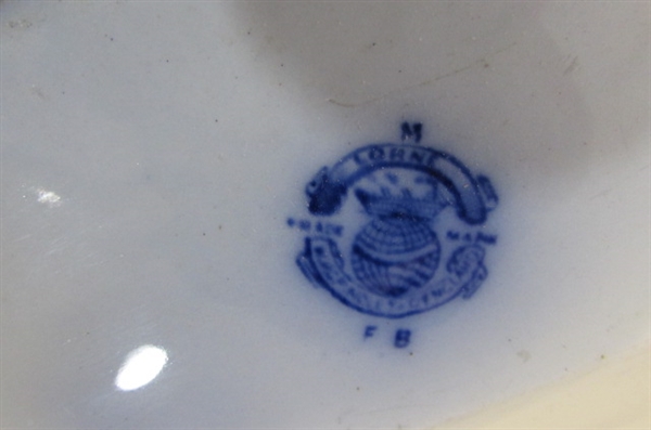 BLUE AND WHITE TRANSFERWARE & DELFTWARE