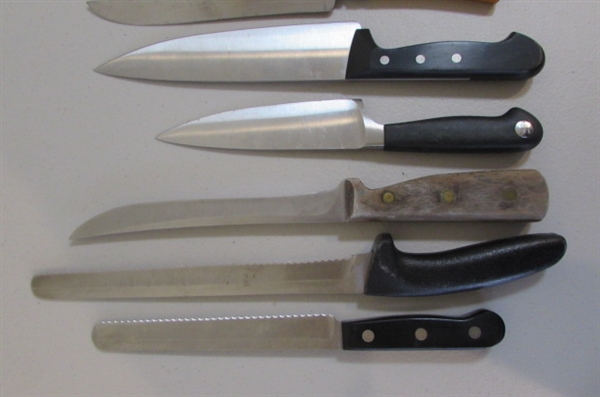 RAPALA & ALCAS FISHING KNIVES PLUS VARIOUS KITCHEN KNIVES AND SHARPENERS