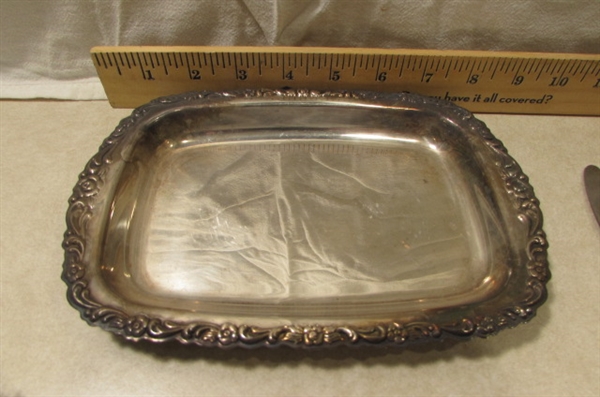 SILVERPLATE FLATWARE/UTENSILS/TRAYS & WINE GOBLETS