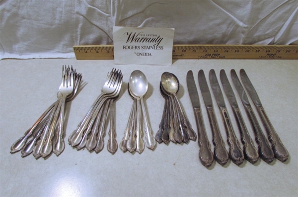 SILVERPLATE FLATWARE/UTENSILS/TRAYS & WINE GOBLETS