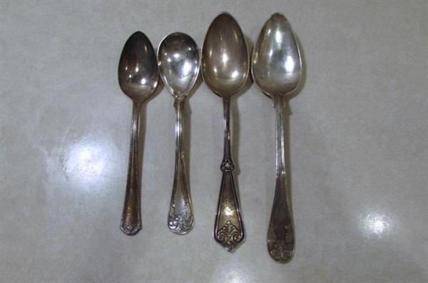 SILVERPLATE FLATWARE/UTENSILS/TRAYS & WINE GOBLETS