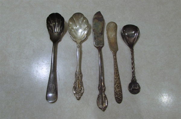 SILVERPLATE FLATWARE/UTENSILS/TRAYS & WINE GOBLETS