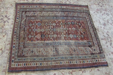 SMALL HANDWOVEN WOOL AREA RUG