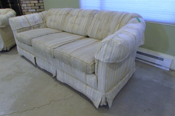 TAN FABRIC COUCH