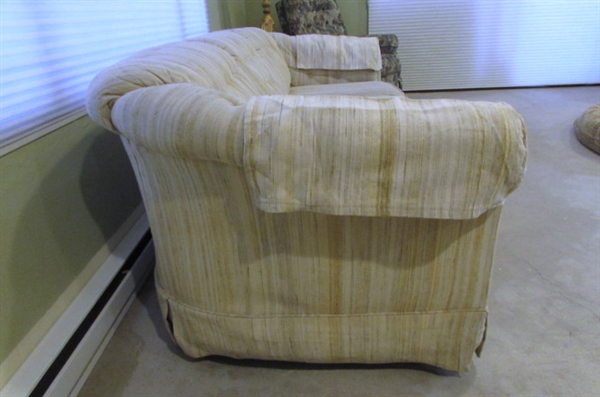 TAN FABRIC COUCH