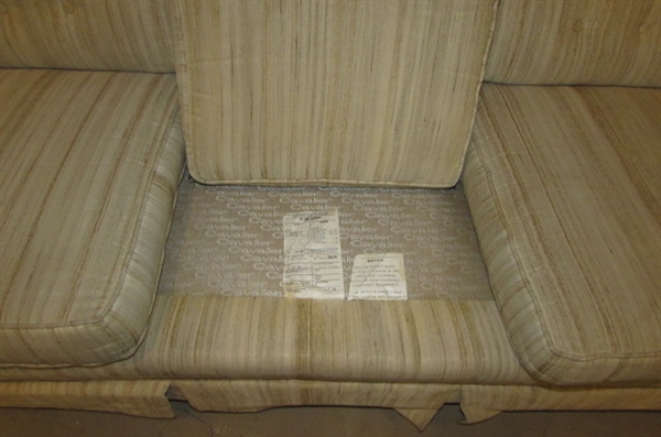 TAN FABRIC COUCH