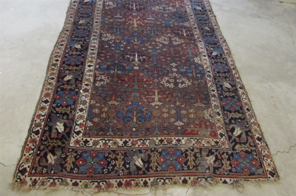 ANTIQUE PERSIAN WOOL RUG DATED PRIOR TO 1915 APPRAISAL FROM 1981