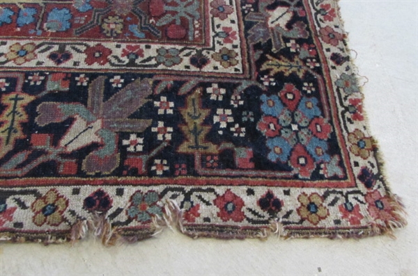 ANTIQUE PERSIAN WOOL RUG DATED PRIOR TO 1915 APPRAISAL FROM 1981