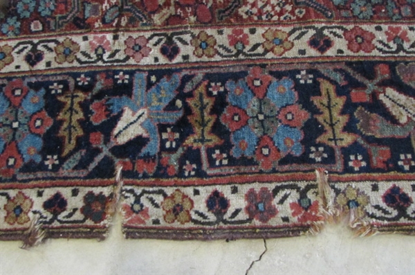 ANTIQUE PERSIAN WOOL RUG DATED PRIOR TO 1915 APPRAISAL FROM 1981