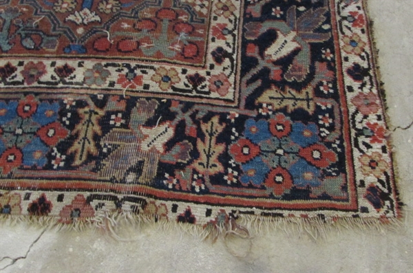 ANTIQUE PERSIAN WOOL RUG DATED PRIOR TO 1915 APPRAISAL FROM 1981