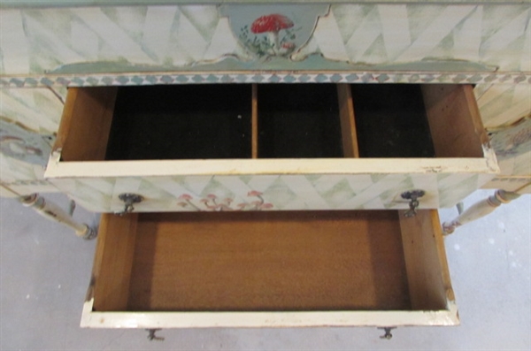 ANTIQUE HAND PAINTED MUSHROOM THEME BUFFET