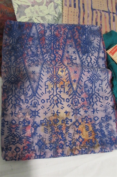 BATIK AND VINTAGE SILK FABRIC