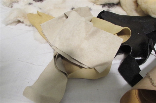 SHEEPSKINS AND LEATHER PIECES