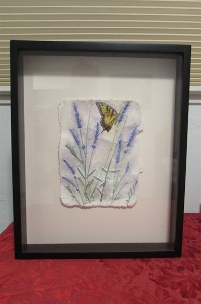 STUNNING BUTTERFLY ON HANDMADE PAPER