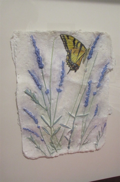 STUNNING BUTTERFLY ON HANDMADE PAPER