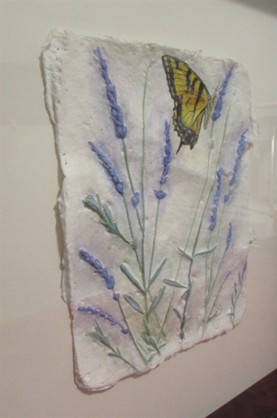 STUNNING BUTTERFLY ON HANDMADE PAPER