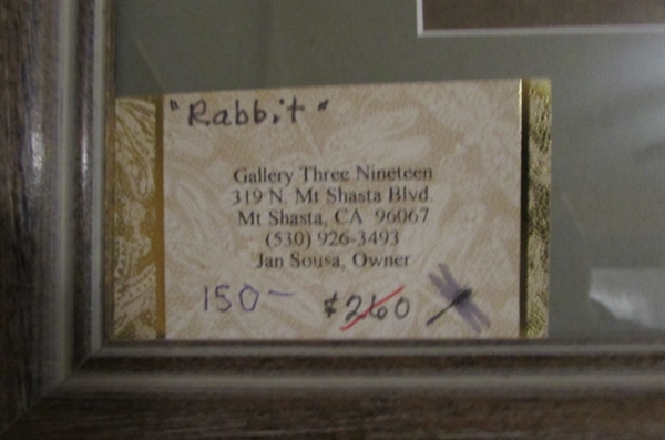 RABBIT WATERCOLOR BY JAN SOUSA