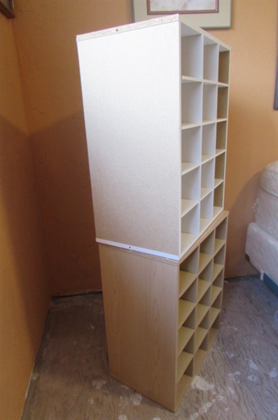 WOODEN SHOE CUBBY BOXES