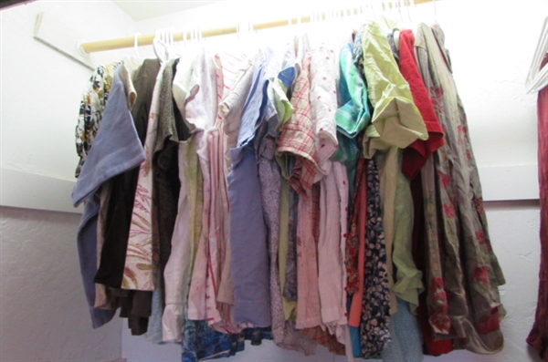 LARGE LOT OF WOMENS CASUAL SHIRTS