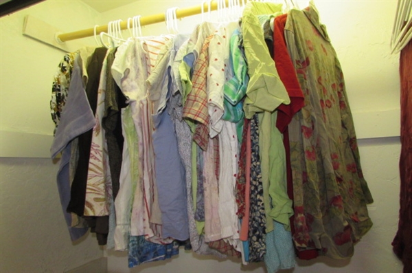 LARGE LOT OF WOMENS CASUAL SHIRTS