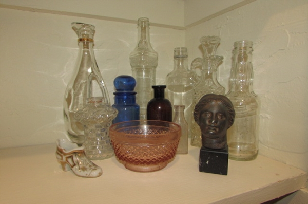 VINTAGE BOTTLES AND LITTLE NICK NACKS