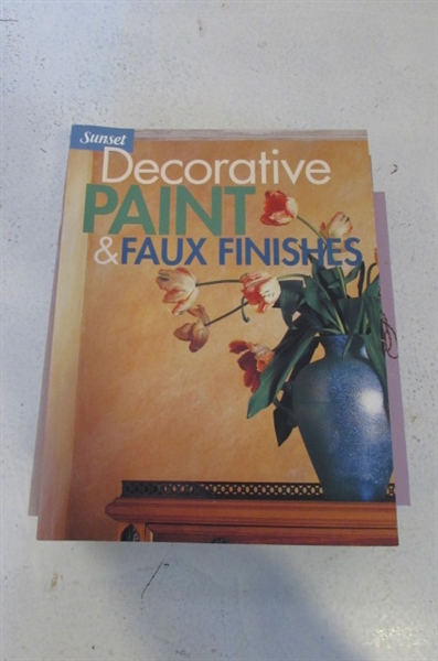 HOME DECORATING AND PAINT FINISH BOOKS ALONG WITH A BIRDHOUSE BOOK