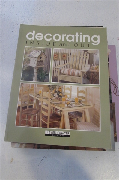 HOME DECORATING AND PAINT FINISH BOOKS ALONG WITH A BIRDHOUSE BOOK