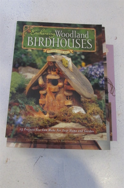 HOME DECORATING AND PAINT FINISH BOOKS ALONG WITH A BIRDHOUSE BOOK