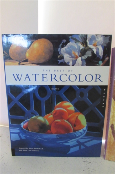 HOW TO WATERCOLOR BOOKS AND VARIOUS WATERCOLOR SUPPLIES